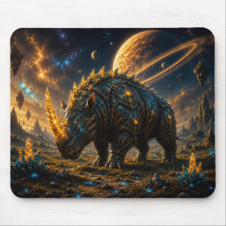 Tapis De Souris Epic Blue & Gold Armored Space Rhino Mouse Pad