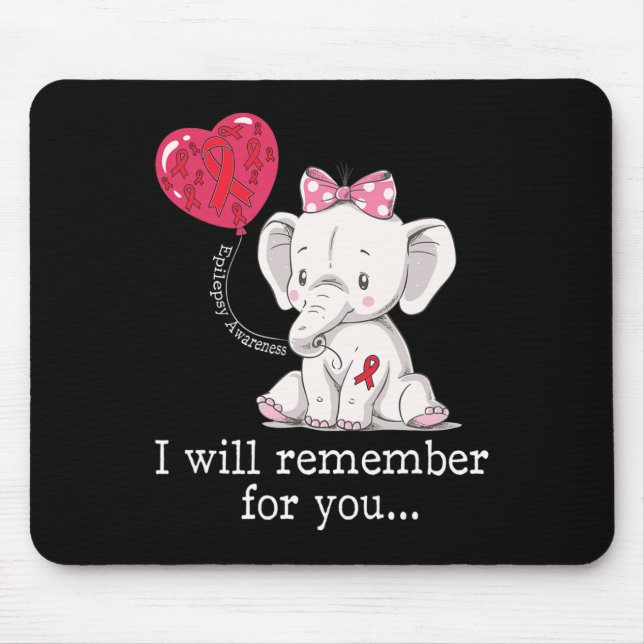 Tapis De Souris Epilepsy Awareness Elephant  (Devant)