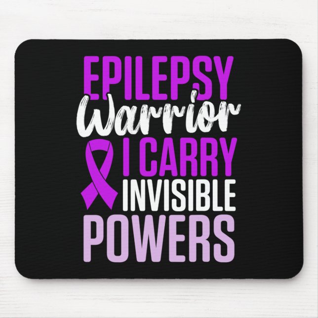 Tapis De Souris Epilepsy Awareness Epileptic Warrior Survivor 27  (Devant)