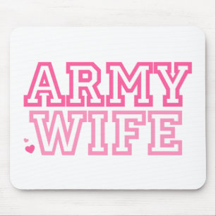 Tapis De Souris Épouse de l'armée (rose)