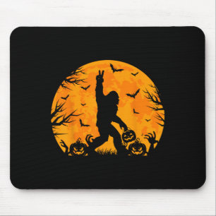Tapis De Souris Épouvantable Halloween Bigfoot Citrouille Drôle Ha