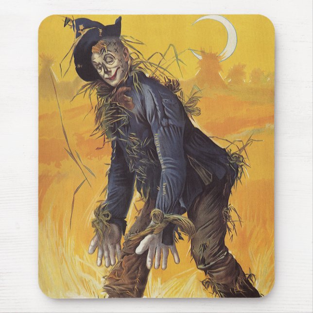 Tapis De Souris Épouvantail du Magicien d'Oz, Contes de fées vinta (Devant)