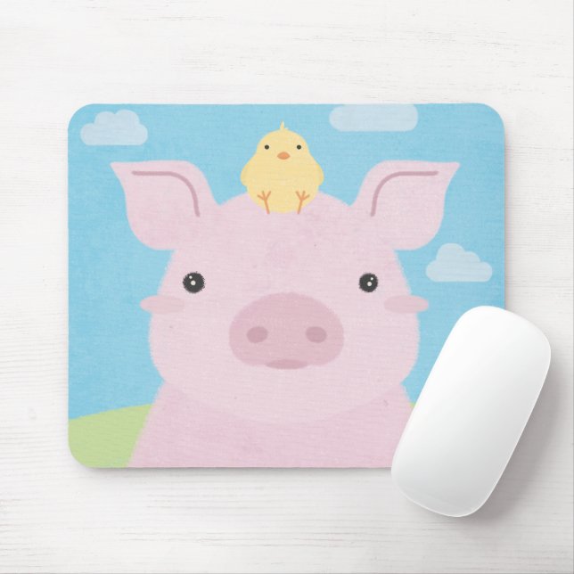 Tapis De Souris Époux - Piglet & Chick (Avec souris)