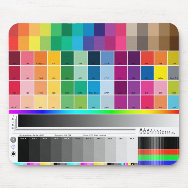 Tapis De Souris Épreuve-couleur Mousepad (Devant)