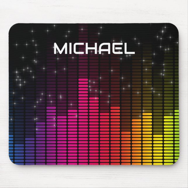 Tapis De Souris Equalizer Disco Lights Music Volume Personalised (Devant)