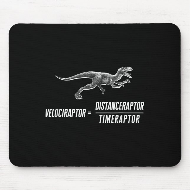 Tapis De Souris Équation du Geek math Dinosaur Velociraptor V2 (Devant)