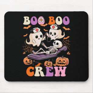 Tapis De Souris Équipage Boo Boo Infirmière Halloween Fantôme Sque