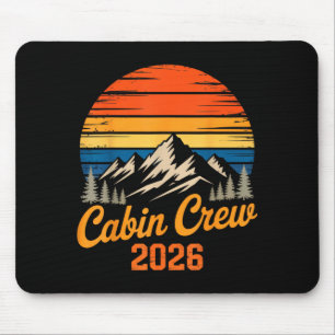 Tapis De Souris Équipage de cabine 2026 montagne rétro coucher de