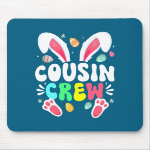 Tapis De Souris Équipage de Cousin Lapin de Pâques Famille Bébé As