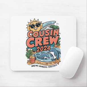 Tapis De Souris Équipage de cousins 2024 Vacances d'été à la plage