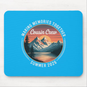 Tapis De Souris Équipage de cousins 2026 Vacances Famille Camping