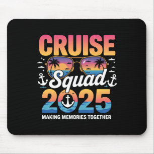 Tapis De Souris Équipage de croisière 2025 Croisière en famille Co