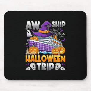 Tapis De Souris Équipage de croisière de voyage de Halloween Aw Sh