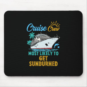 Tapis De Souris Équipage de croisière familial drôle rétro le plus