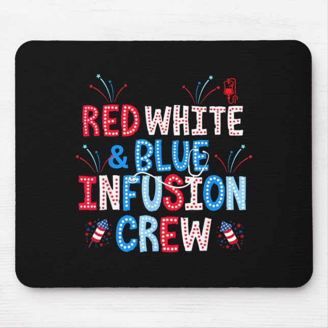 Tapis De Souris Équipage de perfusion Rouge Blanc Bleu Infirmière  (Devant)