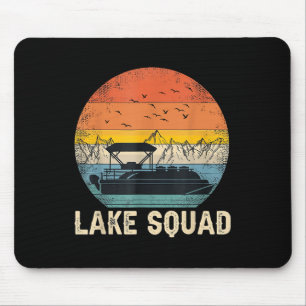 Tapis De Souris Équipage du lac capitaine de bateau à ponton vinta