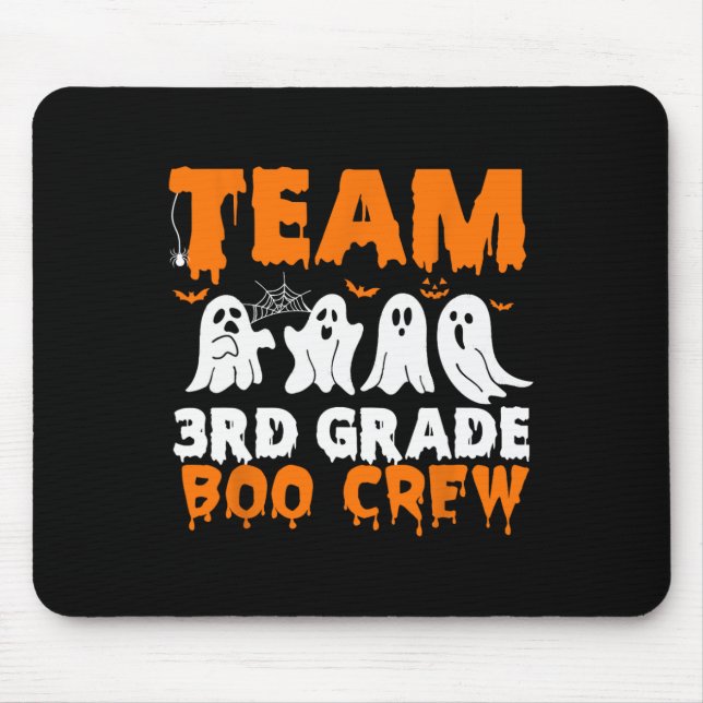 Tapis De Souris Équipe 3e année Boo Crew Halloween Ghost (Devant)