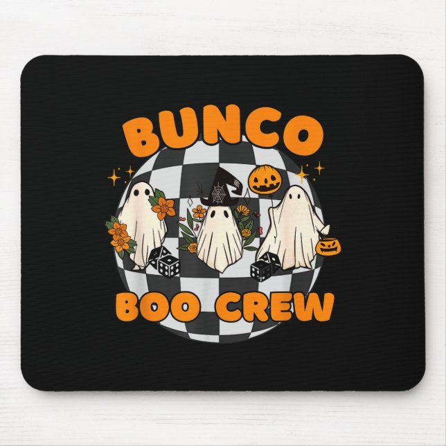 Tapis De Souris Équipe Bunco Boo Dés de Bunco Halloween  (Devant)