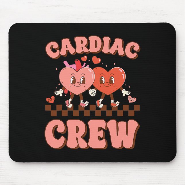 Tapis De Souris Équipe cardiaque Infirmière du cœur Écho Tech Sain (Devant)