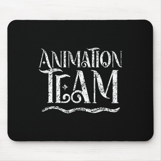 Tapis De Souris Équipe d'animation Animateur Animation Emploi  (Devant)