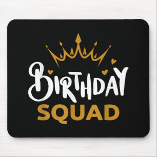 Tapis De Souris Équipe d'anniversaire de fête appariée famille gro