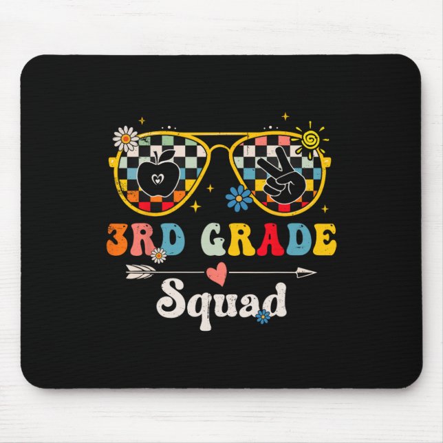 Tapis De Souris Équipe de 3e année Mignonne Prof Enseignant Élève  (Devant)