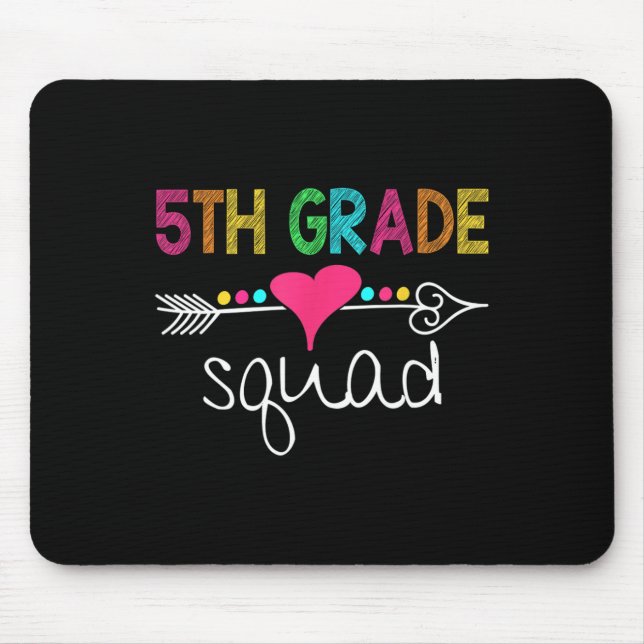 Tapis De Souris Équipe de 5e année cinquième enseignant étudiant é (Devant)
