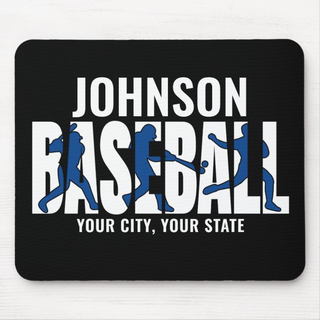 Tapis De Souris Équipe de baseball AJOUTER NOM Champion Joueur de  (Devant)