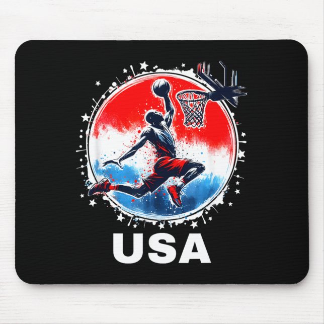 Tapis De Souris Équipe de baseball Bisonrel volant Équipe Usa (Devant)