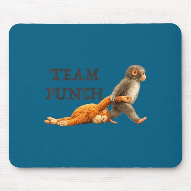 Tapis De Souris Équipe de bébé singe frappe mème drôle de singe Bé (Devant)