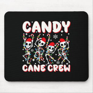 Tapis De Souris Équipe de bonbons en canne squelette Noël amateur