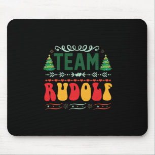 Tapis De Souris Équipe de cadeaux de Noël Rudolf