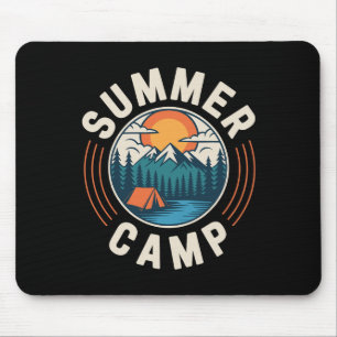 Tapis De Souris Équipe de camping de montagne de vacances de camp