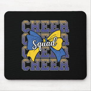 Tapis De Souris Équipe de cheer bleu jaune Équipe de cheerleader d