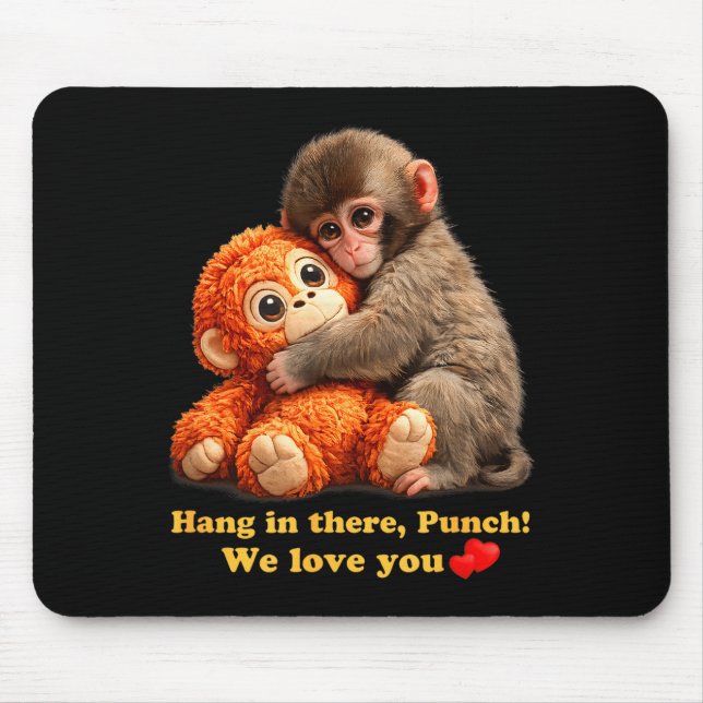 Tapis De Souris Équipe de coup de poing de bébé singe  (Devant)
