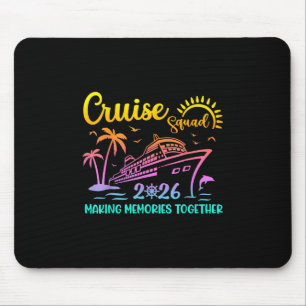 Tapis De Souris Équipe de croisière 2026 Famille Amis Vacances Cor