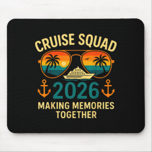 Tapis De Souris Équipe de croisière 2026 Vacances en famille tenue