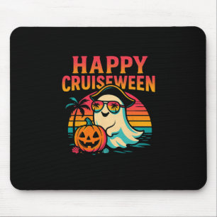 Tapis De Souris Équipe de croisière Halloween Famille 2025 Équipag