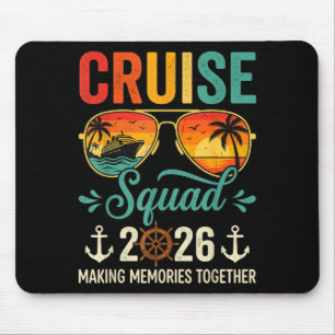 Tapis De Souris Équipe de croisière vacances d'été 2026 famille as