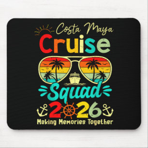 Tapis De Souris Équipe de croisière vintage Costa-maya 2026 Navire