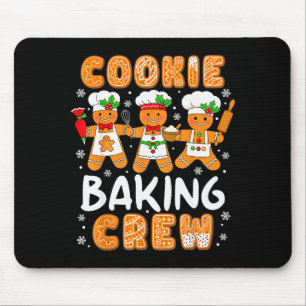 Tapis De Souris Équipe de fabrication de biscuits de Noël drôle d'
