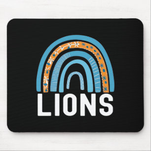 Tapis De Souris Équipe de fans de sport scolaire Lions dans l'espr