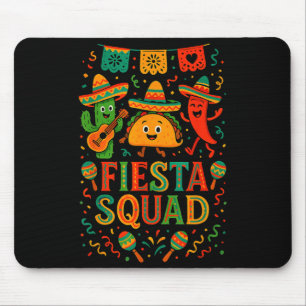Tapis De Souris Équipe de fiesta drôle cinco de mayo chapeau cactu