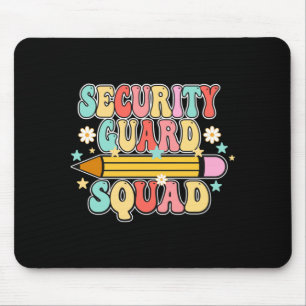 Tapis De Souris Équipe de garde de sécurité scolaire hommes cool r