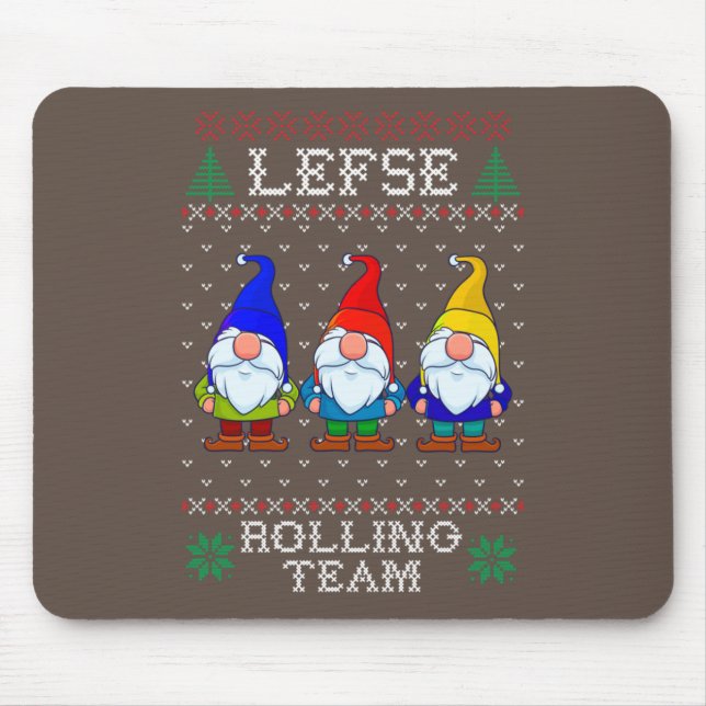 Tapis De Souris Equipe de marche gauche, Baking de Noël Tomte Gnom (Devant)