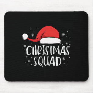 Tapis De Souris Équipe de Noël Chapeau de Père Noël Rouge Clair Fa