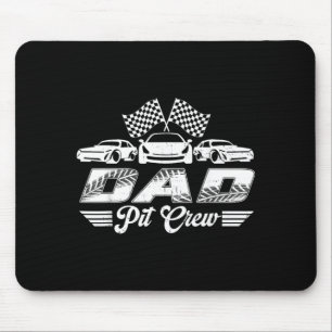 Tapis De Souris Équipe de papa anniversaire fête voiture de course