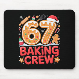 Tapis De Souris Équipe de pâtisserie Noël 67 Mème drôle de pain d'
