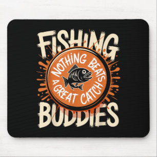 Tapis De Souris Équipe de pêcheurs amis de Noël appariés