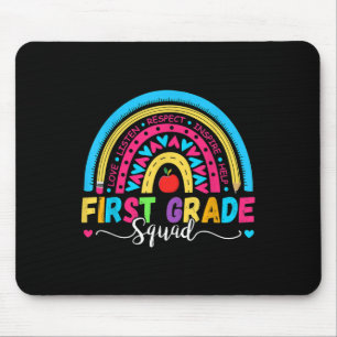 Tapis De Souris Équipe de première année Retour à l'école Arc-en-c